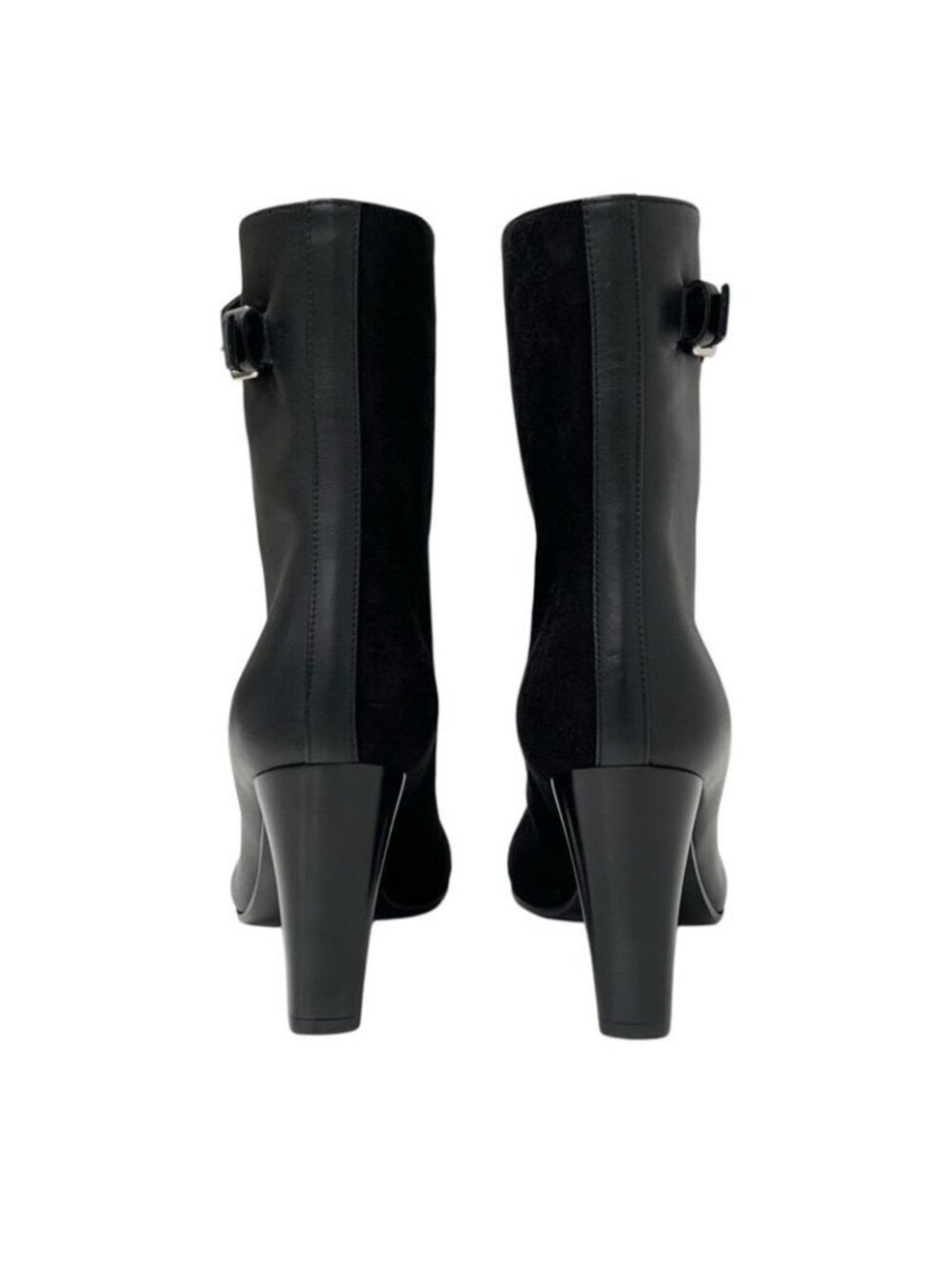 Hermes Hanae Boots Short Shoes Suede Leather Black - Picture 5 of 9